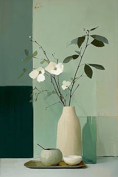 Minimalisme en crème et vert n°5 sur Studio BB