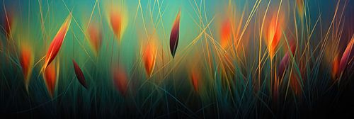 Abstract surreal grass background