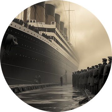 Zwart-wit vintage foto van de Titanic van Animaflora PicsStock