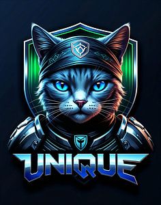 Katze mit eisblauen Augen