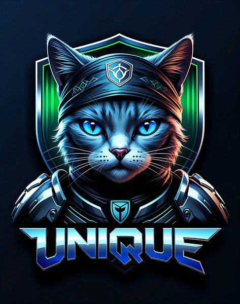 Katze mit eisblauen Augen von Liona Toussaint