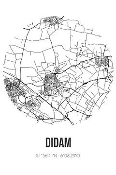 Didam (Gelderland) | Landkaart | Zwart-wit van Rezona
