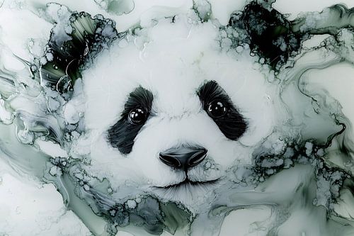 Panda abstrait de style moderne