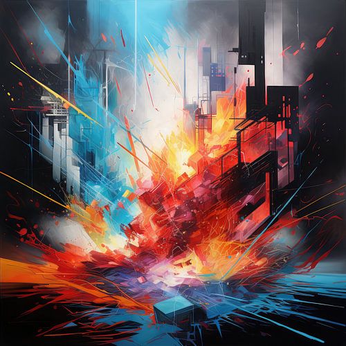 Bizarre Abstract surreal background of colours and shapes