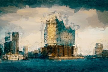 Elbphilharmonie - noch völlig freistehend von ahafineartimages