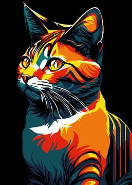 Cat pop art by InSomnia