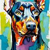 Dobermann Aquarell 2 von MIROKKU