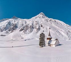 Kirche St. Johann, Sertigtal, Davos - Sertig dorf, Graubünden, Schweiz