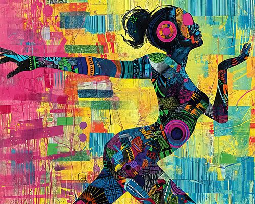 Portrait de danseuse abstraite