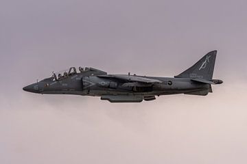 Ich liebe es laut! Der Klang der Freiheit. Ein McDonnell Douglas TAV-8B Harrier II bei der Landung a von Jaap van den Berg