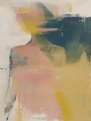 Modern abstract in pastelkleuren