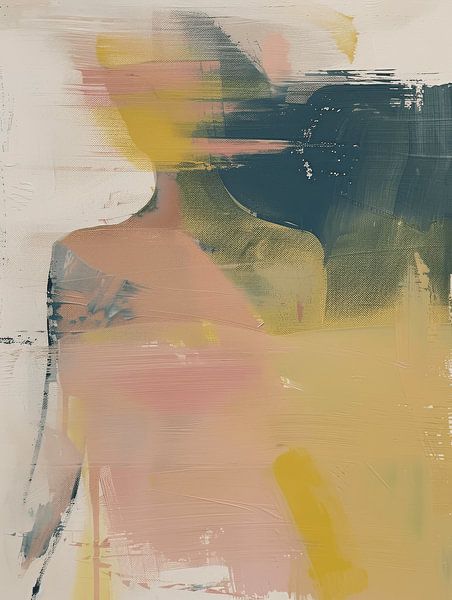 Modern abstract in pastel colours by Carla Van Iersel