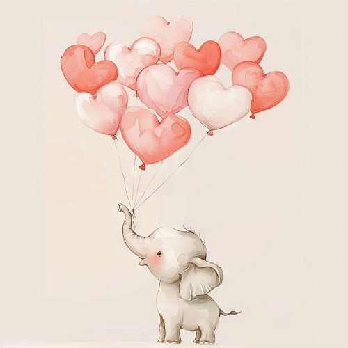 Olifant - dierenkunst voor de kinderkamer