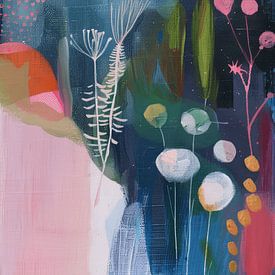 Colourful botanical abstract by Studio Allee