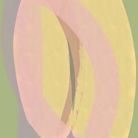 Neutral pastel colors. Lines and shapes no. 3_6 by Dina Dankers