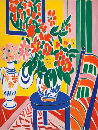 Vase Of Flowers Style Henri Matisse