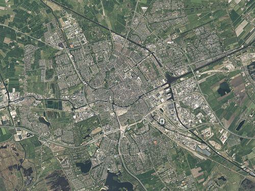 Luchtfoto van Groningen