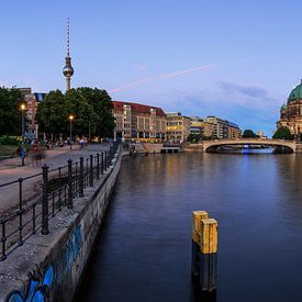 Berlijnse skyline aan de Spree van Frank Herrmann