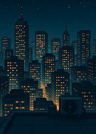 Rustige verlichting Stadslandschap van Art Kingdom