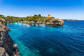 Beautiful view of bay with boats yachts at the coast of Cala Pi by Alex Winter