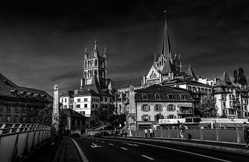 Kathedraal van Lausanne van Yann Mottaz Photography