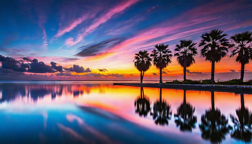Zonsondergang op het strand van Mustafa Kurnaz
