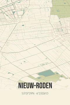 Carte ancienne de Nieuw-Roden (Drenthe) sur Rezona