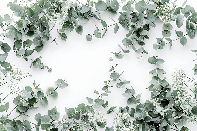 Eucalyptus and gypsophila by Poster Art Shop