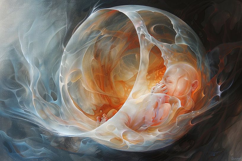 Baby im Mutterleib digitales Bild von Egon Zitter