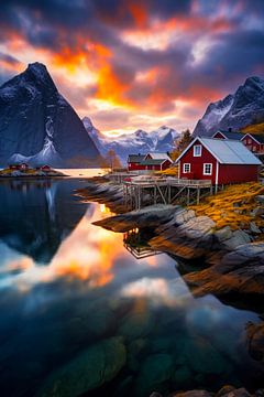 Sunset in Norway by haroulita