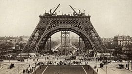 Vintage Eiffelturm Altes Foto - Historische Pariser Architektur von haff.images