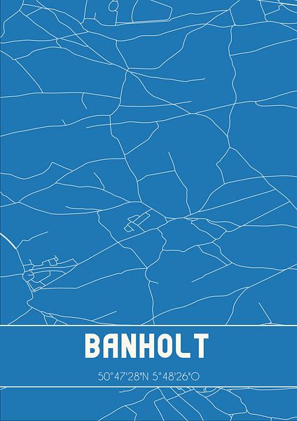 Blueprint | Map | Banholt (Limburg) by Prints of Place