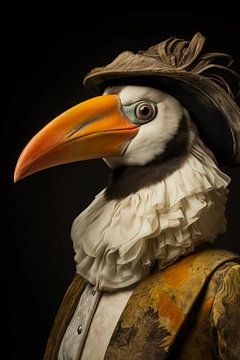 Portrait d'oiseau de la Renaissance sur haroulita