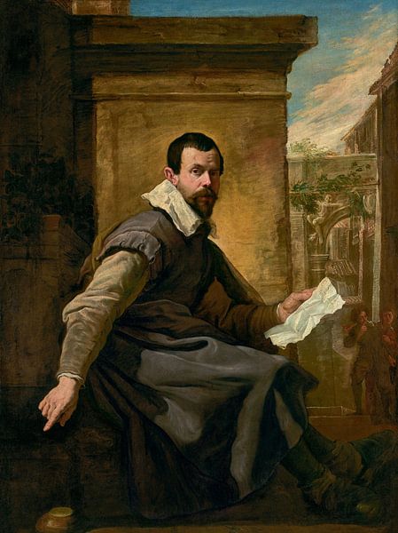 Portrait of a Man with a Sheet of Music, Domenico Fetti by Masterful Masters