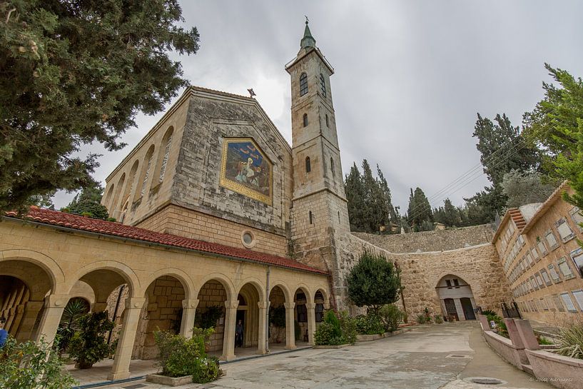 Kerk van de visitatie in Ein Karem, Israel van Joost Adriaanse