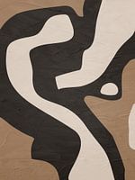 Organische abstracte kunst - aardse tinten