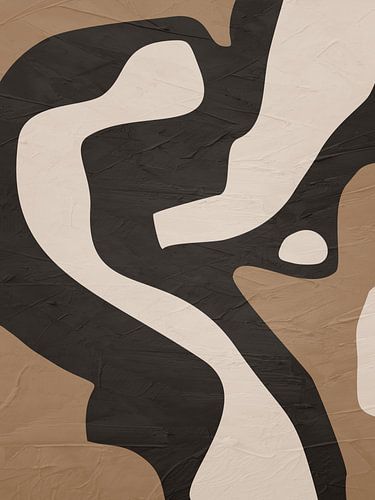 Art abstrait organique - tons terreux