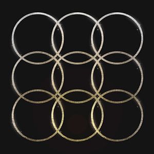 Goldenes Gleichgewicht Art Deco Geometrie
