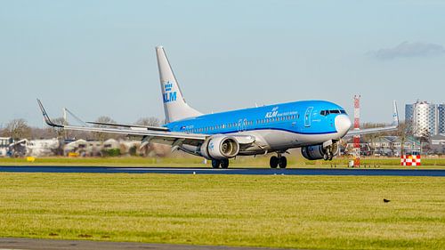 Landing KLM Boeing 737-800 passenger aircraft. by Jaap van den Berg