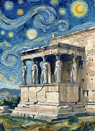 Caryatids Under a Starry Sky by HUGO