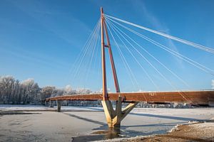 Magdeburg - Rotehornbrücke im Winter