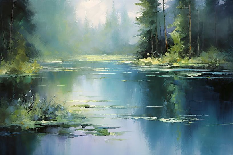 Silence Within | Meditating by ARTEO Paintings