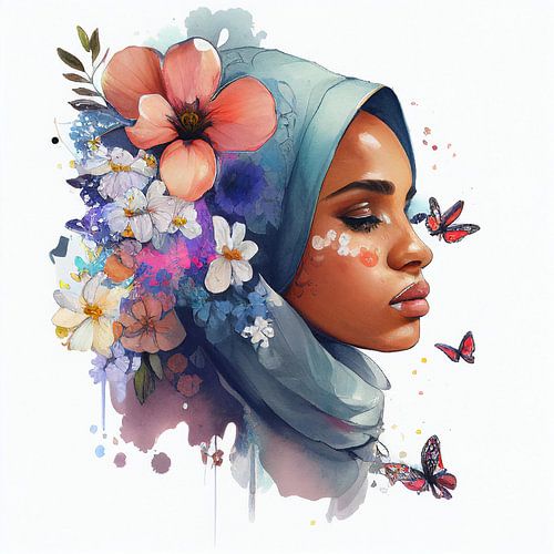 Serene sluier wilde bloemenkroon