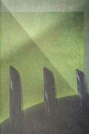 Moderne Fotokunst mit Grüntönen und abstraktem Design