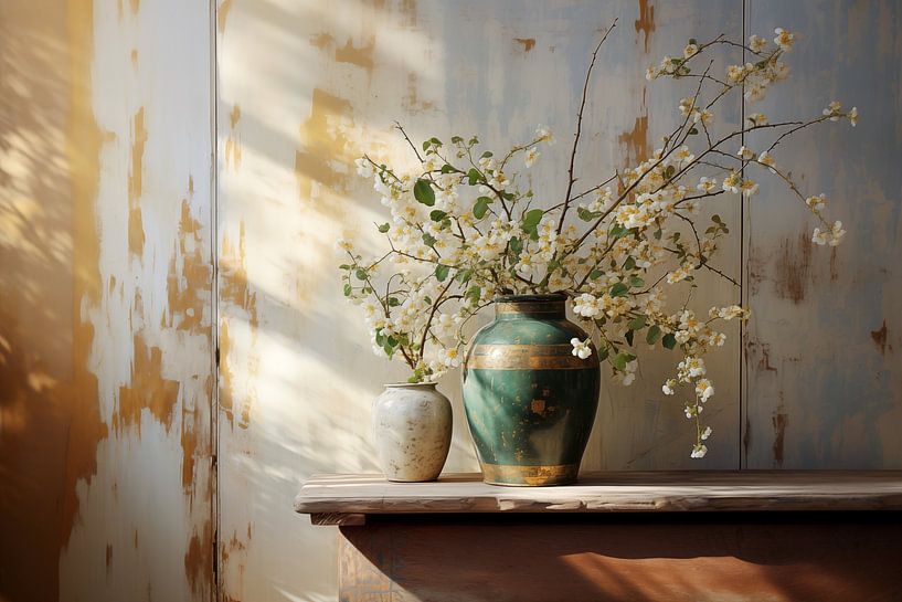 Peinture romantique d'un bouquet floral par Dakota Wall Art