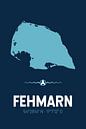Fehmarn | Design-Landkarte | Insel Silhouette von ViaMapia Miniaturansicht