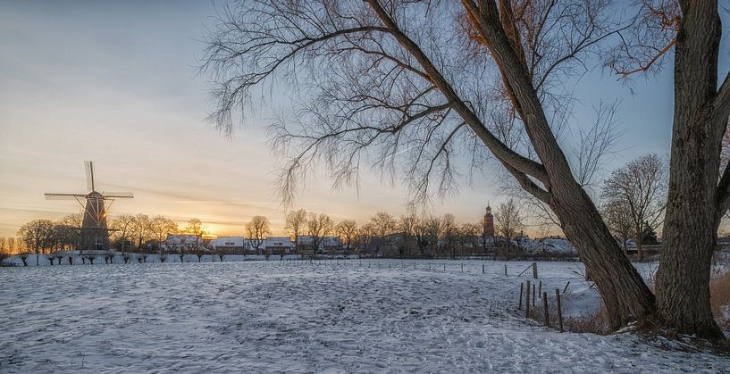 Buren in de sneeuw van Moetwil en van Dijk - Fotografie