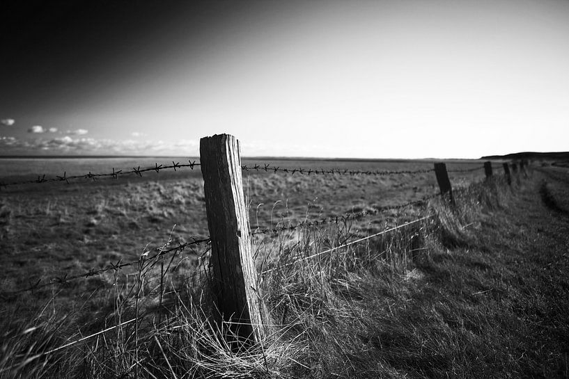 Une vieille clôture dans le paysage par Frank Herrmann