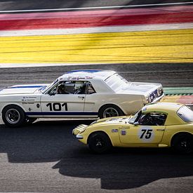 Ford Mustang 1965 Lotus Elan 26R 1964 van Jack Brekelmans