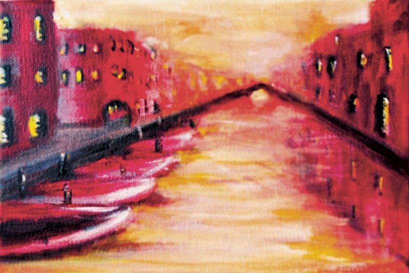 Peinture du lever du soleil à Venise par Krista Kitsz Art